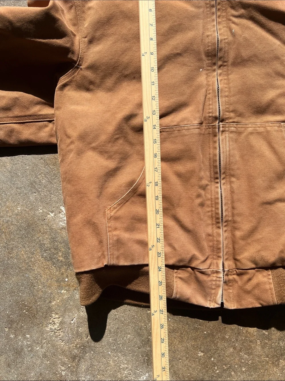 Men's Brown Hooded Work Jacket - Heavy-Duty Zip Front